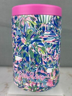 Lilly Pulitzer Blue Ibiza Cabana Cocktail Insulated Can Tumbler 11.8oz 350ml